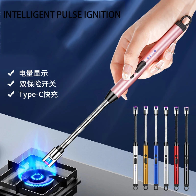 MB Mart® USB Type-C Plasma Lighter | Windproof Electric Arc Candle & Stove Lighter