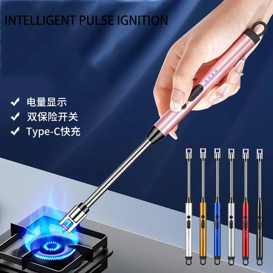 MB Mart® USB Type-C Plasma Lighter | Windproof Electric Arc Candle & Stove Lighter