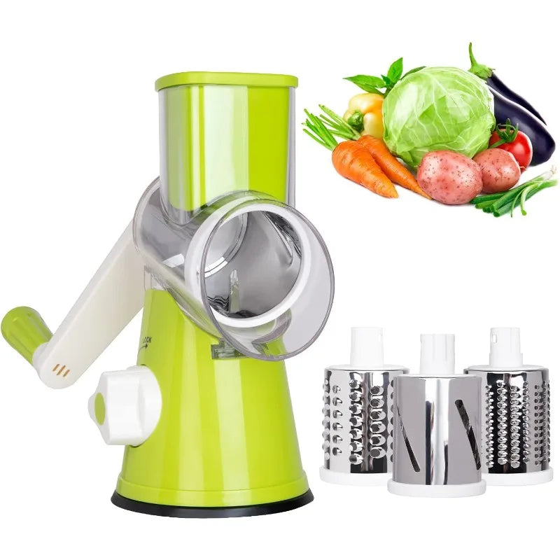 MB Mart® Table Top Drum Grater – Multi-Functional Vegetable Cutter