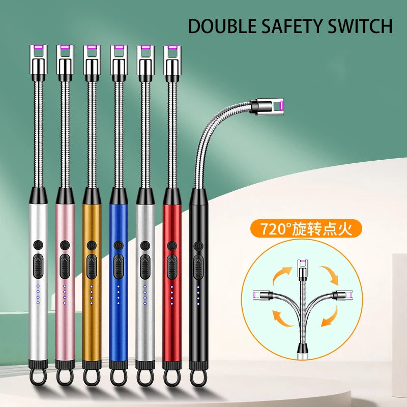 MB Mart® USB Type-C Plasma Lighter | Windproof Electric Arc Candle & Stove Lighter