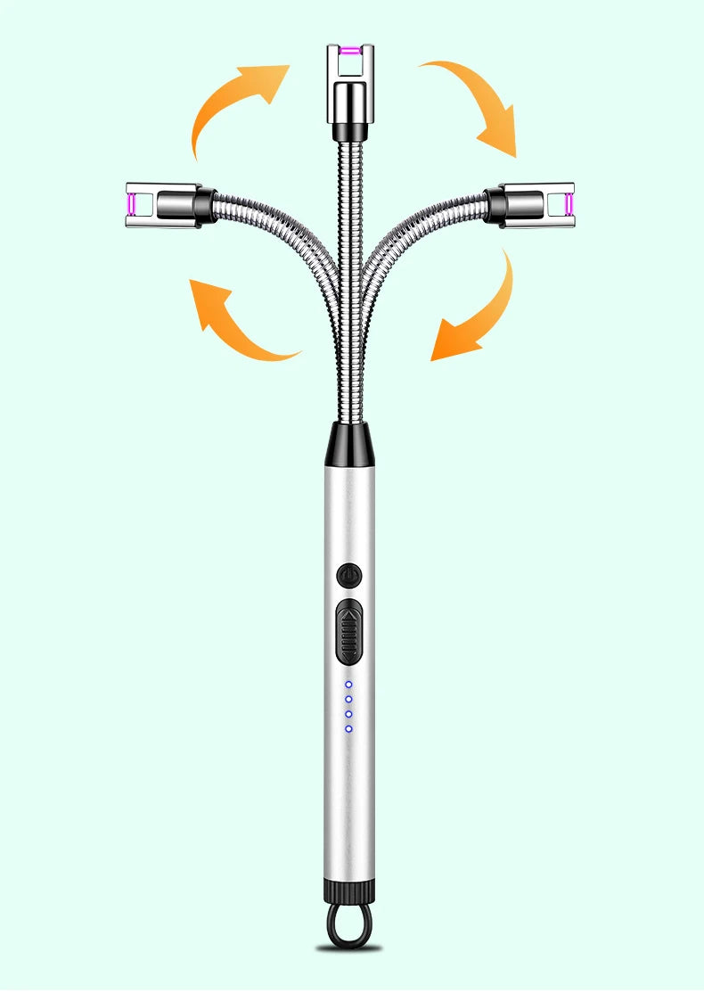 MB Mart® USB Type-C Plasma Lighter | Windproof Electric Arc Candle & Stove Lighter