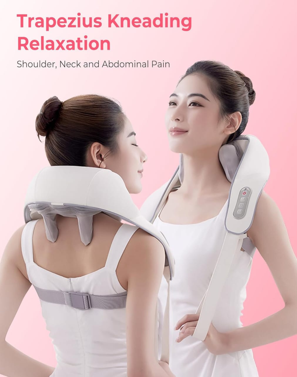 MBMart® Neck & Back Massager with Soothing Heat – Deep Tissue Electric Massager for Pain Relief