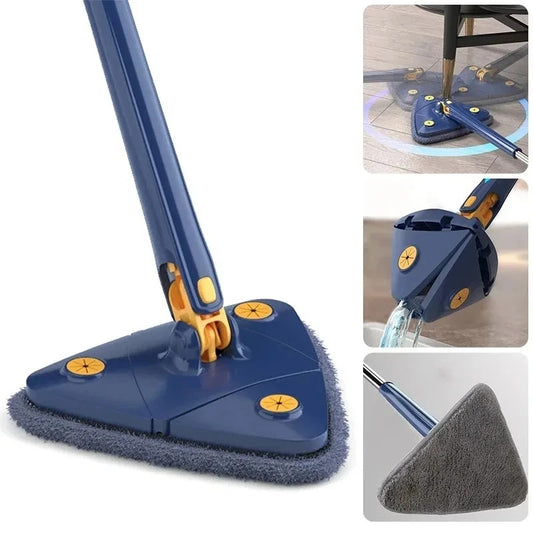 MB Mart® Triangular Mop | 360° Rotating Cleaning Mop for Corners, Floors & Walls