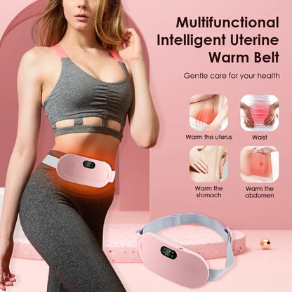 MB Mart® Period Cramp Relief Belt | Instant Heat & Vibration Therapy for Menstrual Pain