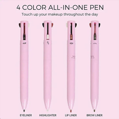 MB Mart® 4-in-1 Makeup Pen | All-in-One Beauty Essential for Lips, Eyes & Cheeks