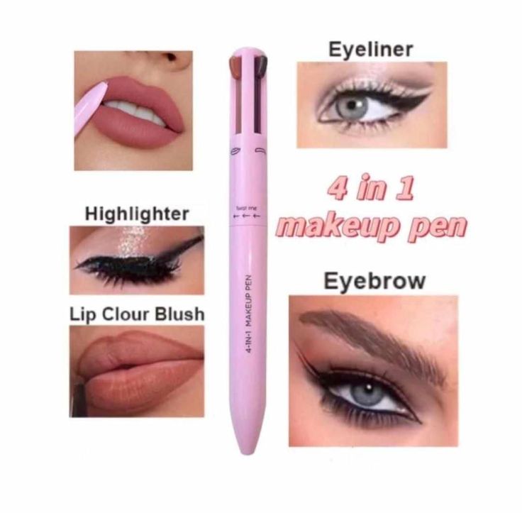 MB Mart® 4-in-1 Makeup Pen | All-in-One Beauty Essential for Lips, Eyes & Cheeks